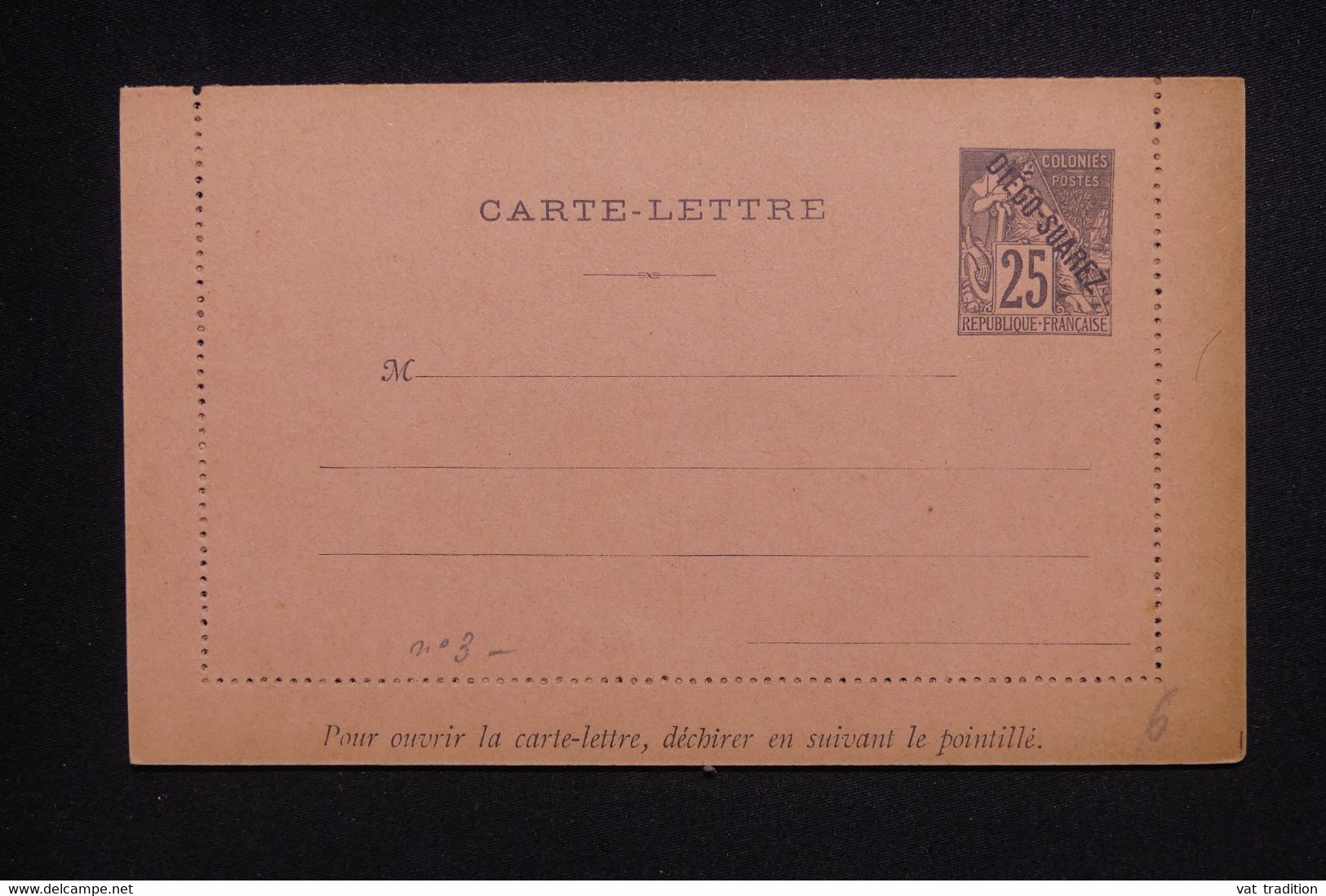 DIEGO SUAREZ - Entier Postal ( Carte Lettre ) Au Type Alphée Dubois Surchargé Non Utilisé - L 129098 - Covers & Documents