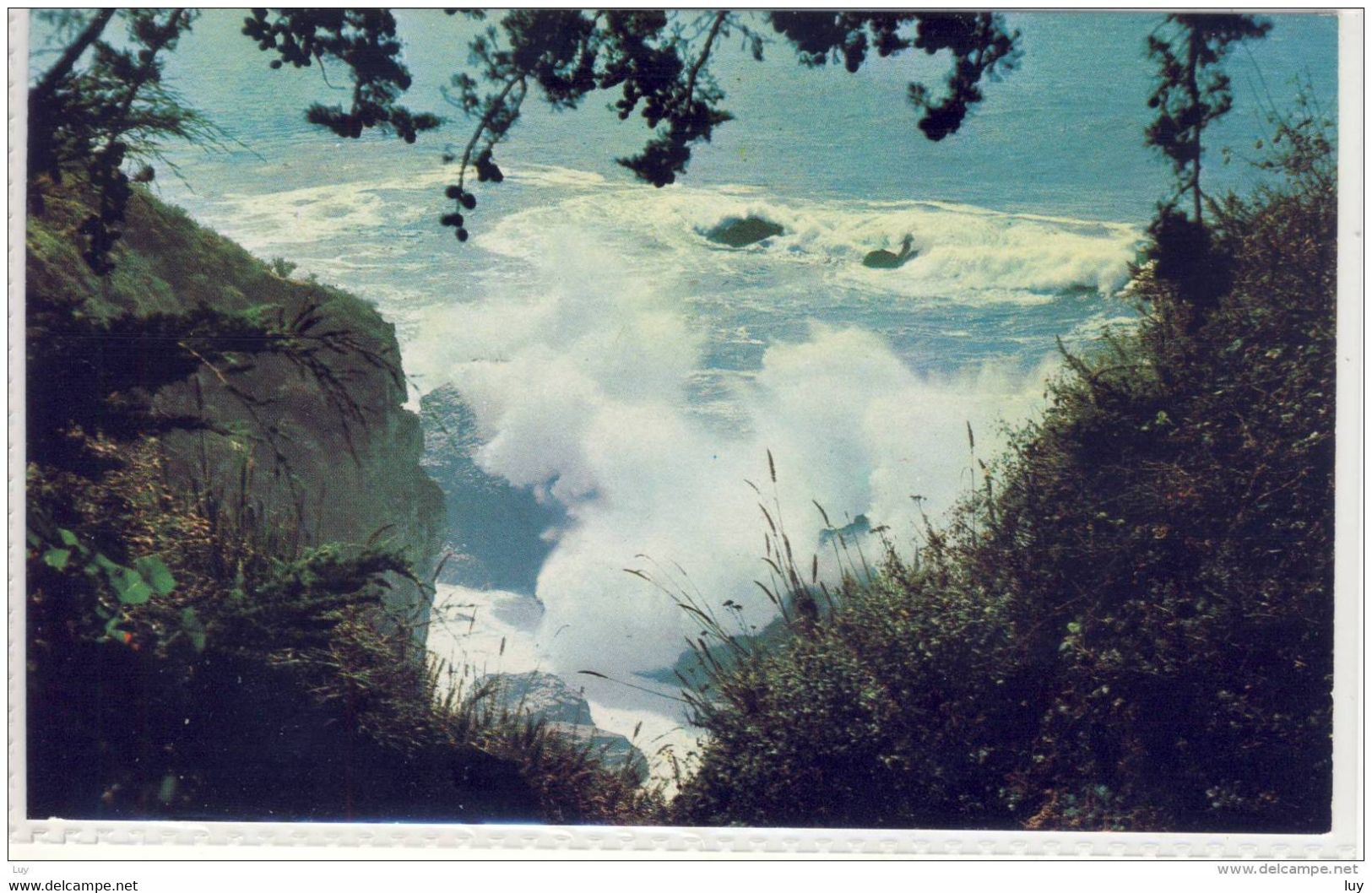 CARMEL To SAN SIMEON, California,  This View Illustrates The Always Dramatic Conflict Of Land And Ocean - American Roadside