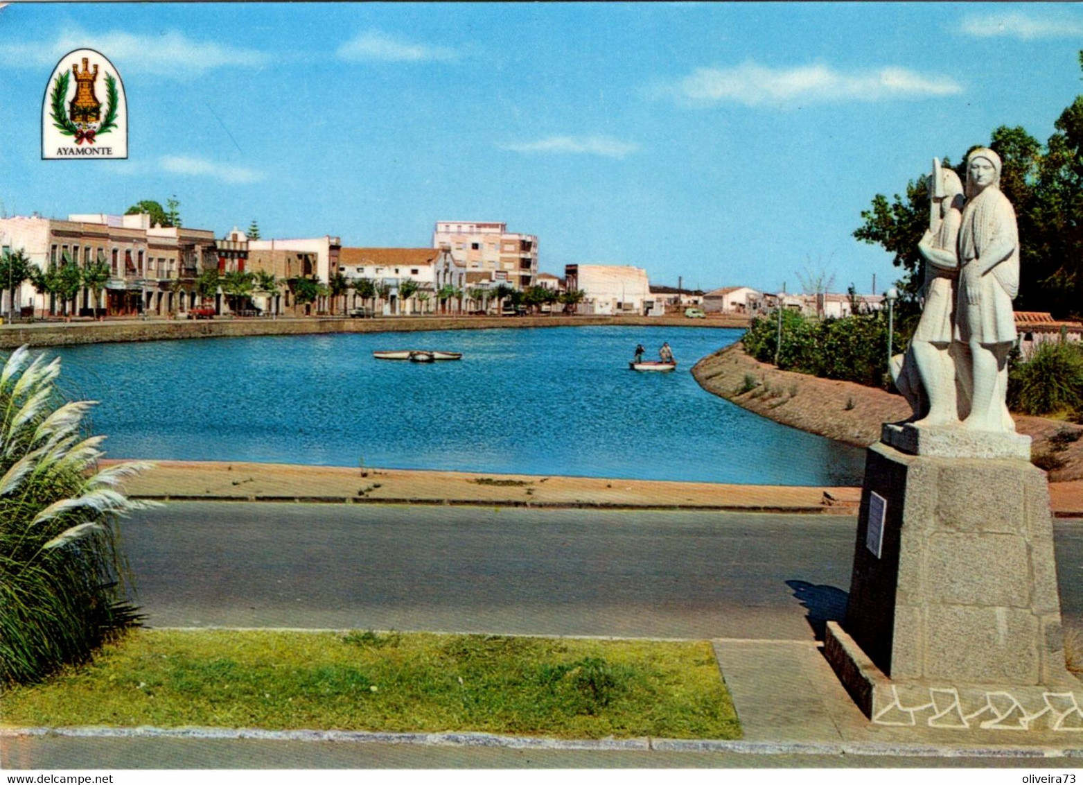 AYAMONTE (Huelva) - Estanque Del Parque Y Marineros Que Acompañaron A Colón - Huelva