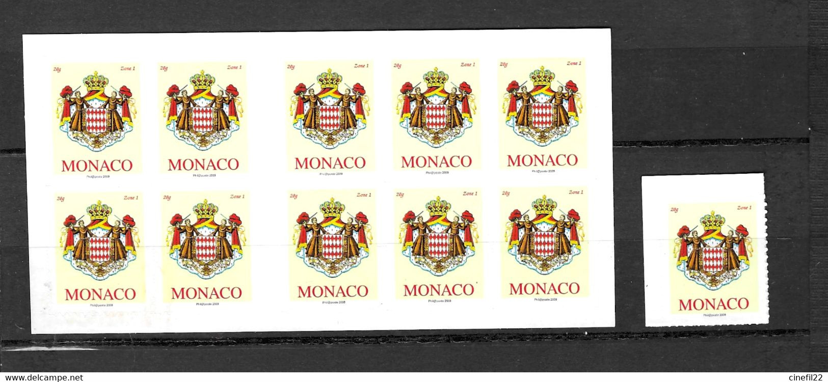 MONACO, N° Yvert 2651/76 + Carnet N° 16, 1er Semestre 2009, Neufs ** (vendu Sous La Valeur Faciale !) - Collections, Lots & Séries