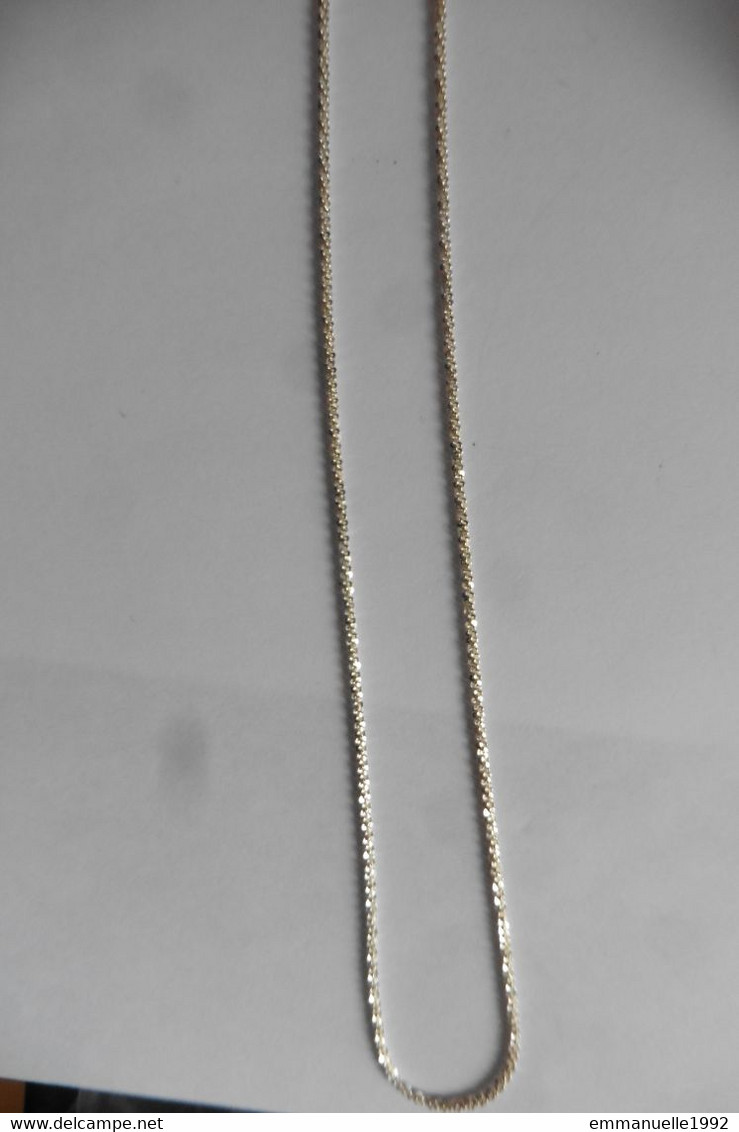 Neuf - Collier Chaîne Argent 925 Ras De Cou 45 Cm Torsadée Silver Rock 1,5 Mm Shiny Très Brillante - Necklaces/Chains