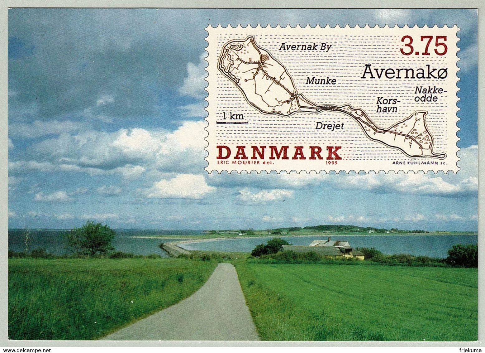 Dänemark / Danmark 1995, Ganzsachenkarte Avernako, Insel / Ile / Island - Inseln