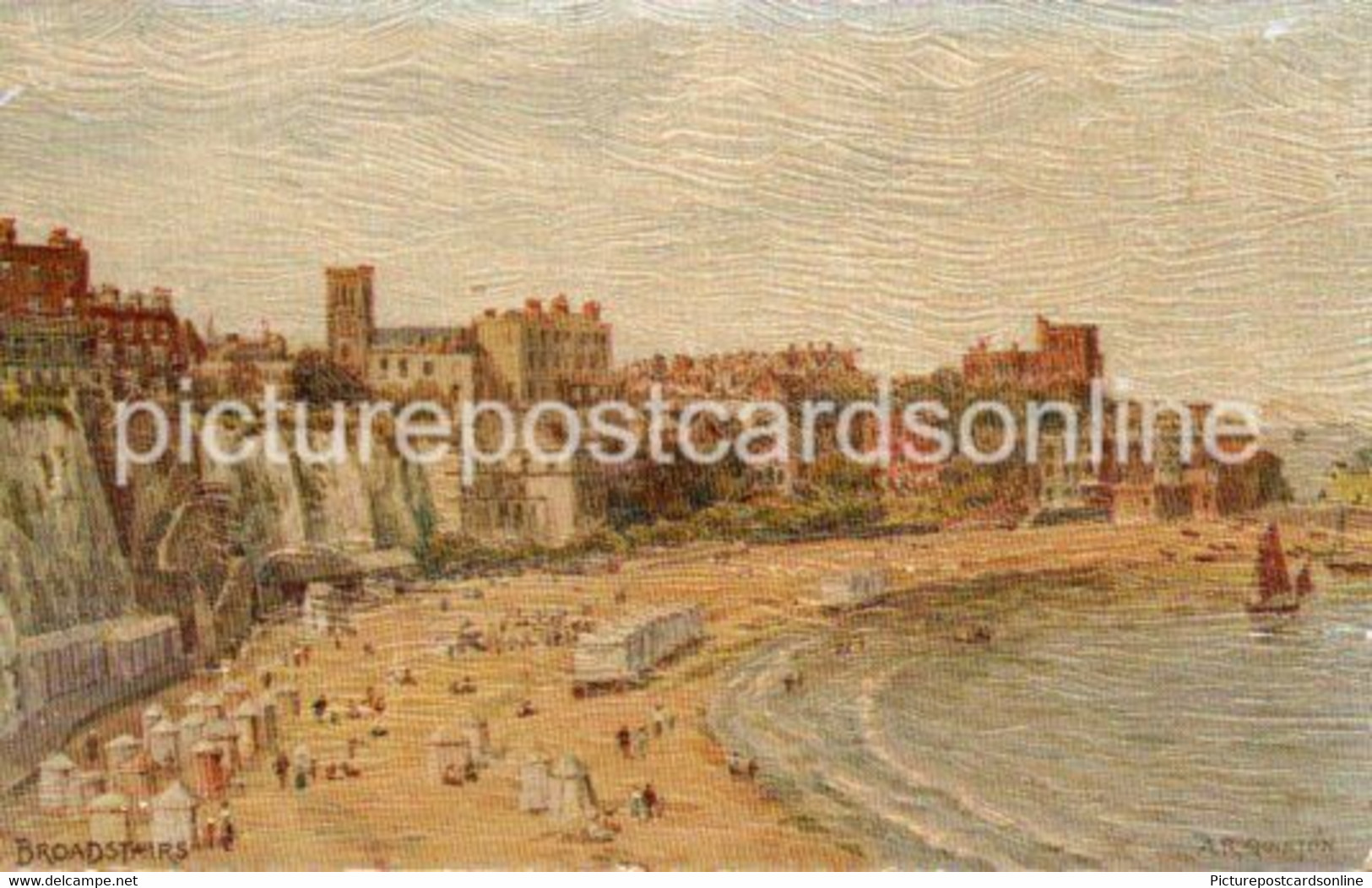 BROADSTAIRS OLD COLOUR ART POSTCARD ARTIST SIGNED A.R. QUINTON SALMON NO 1816 - Quinton, AR