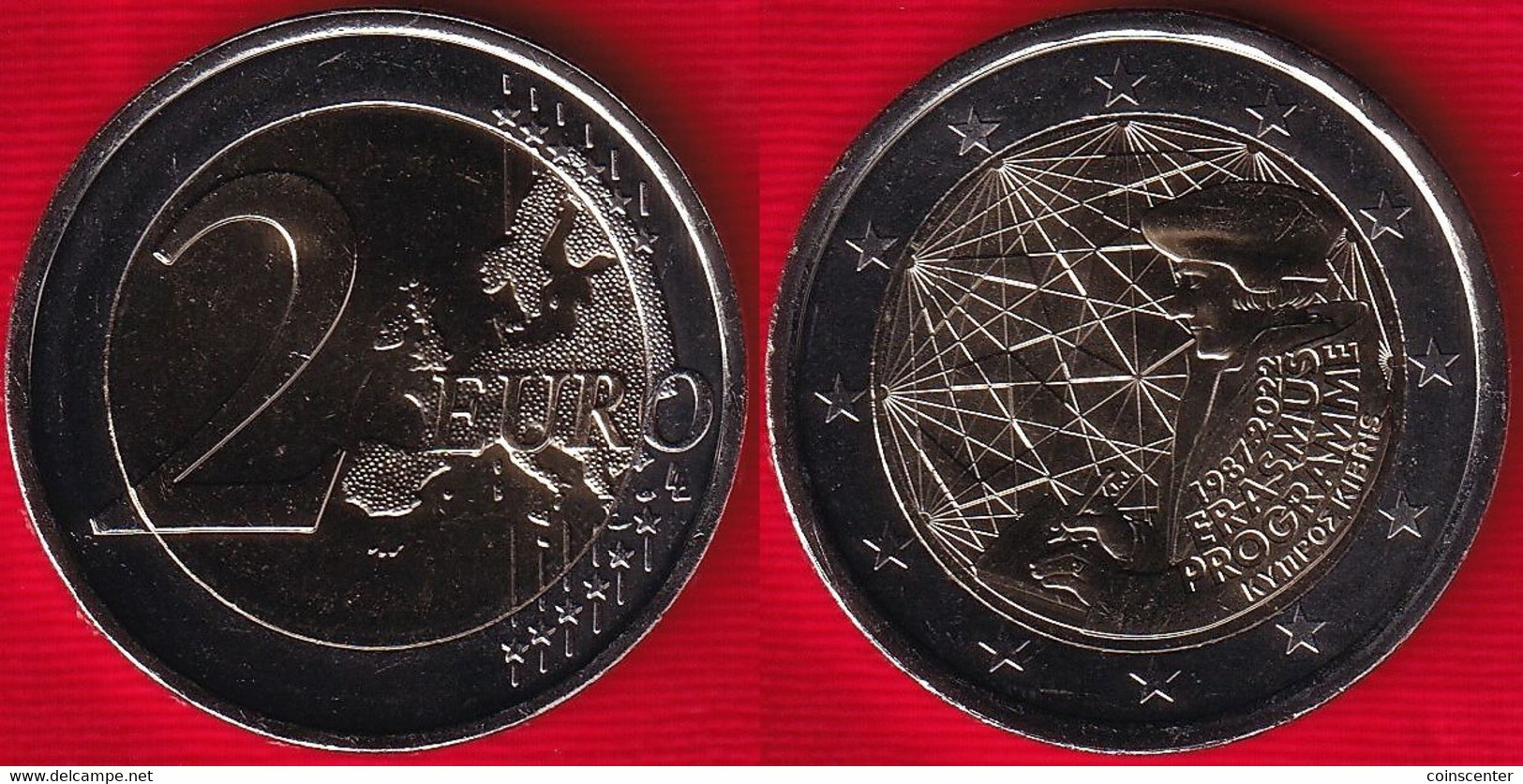 Cyprus 2 Euro 2022 "35y Erasmus Programme" BiMetallic UNC - Chypre