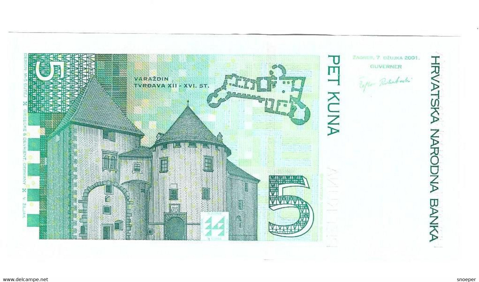 *croatia   5 Kuna 2001   37  Unc - Croacia