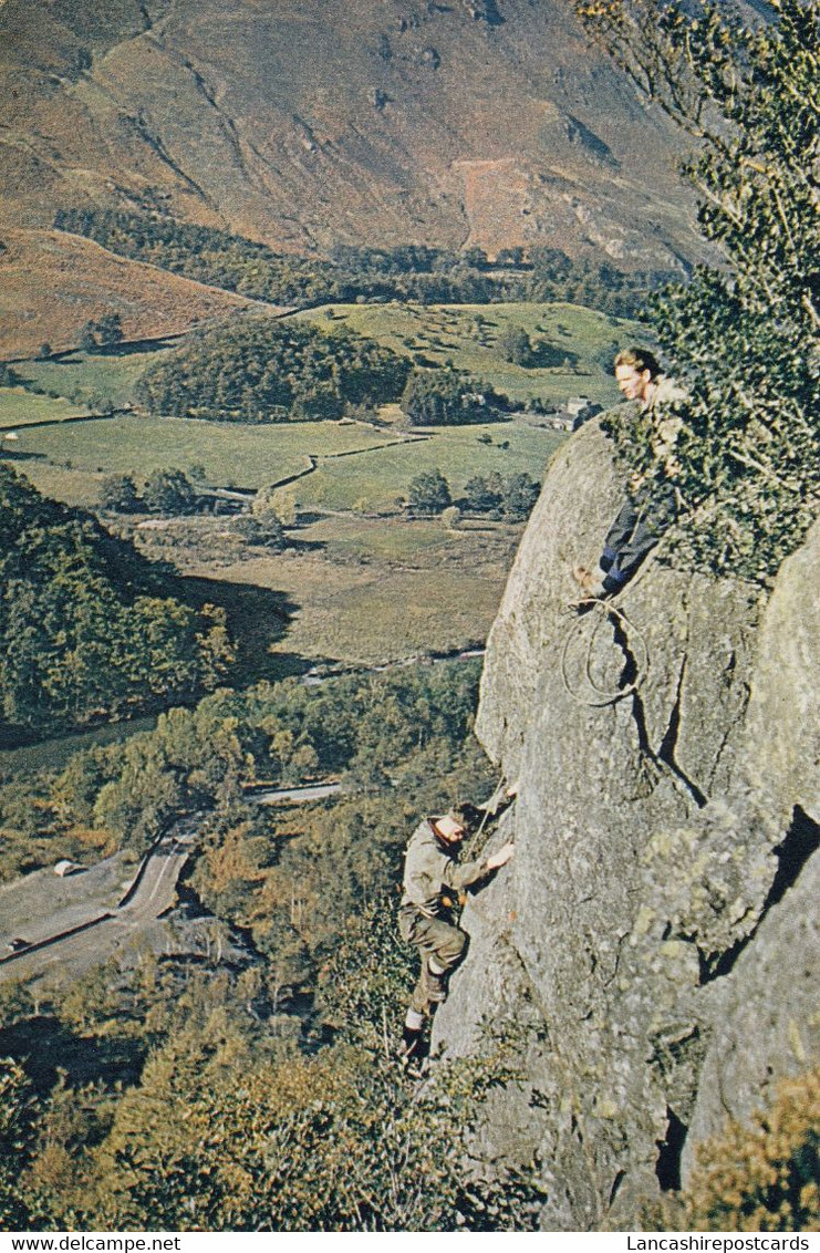 Postcard Climbing In Borrowdale Cumberland [ The Fleur De Lys Climb ] My Ref B25523 - Escalade