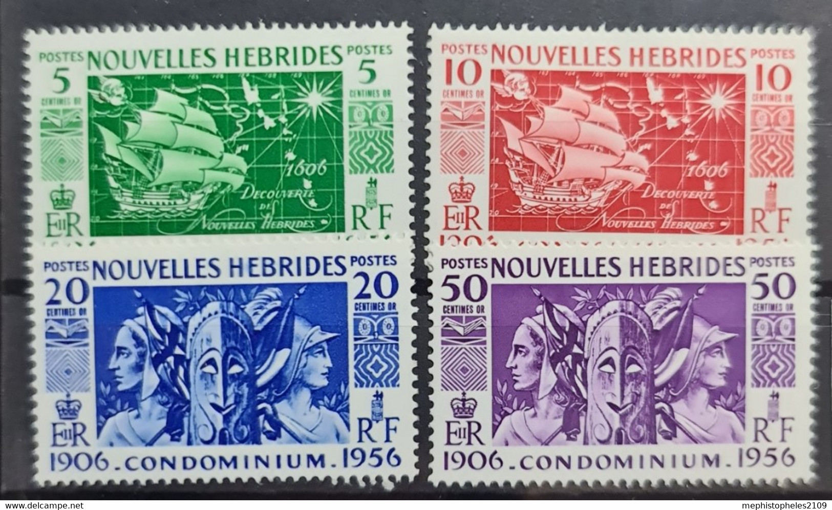 NOUVELLES-HÉBRIDES 1956 - MLH - YT 167-170 - Complete Set! - Nuevos