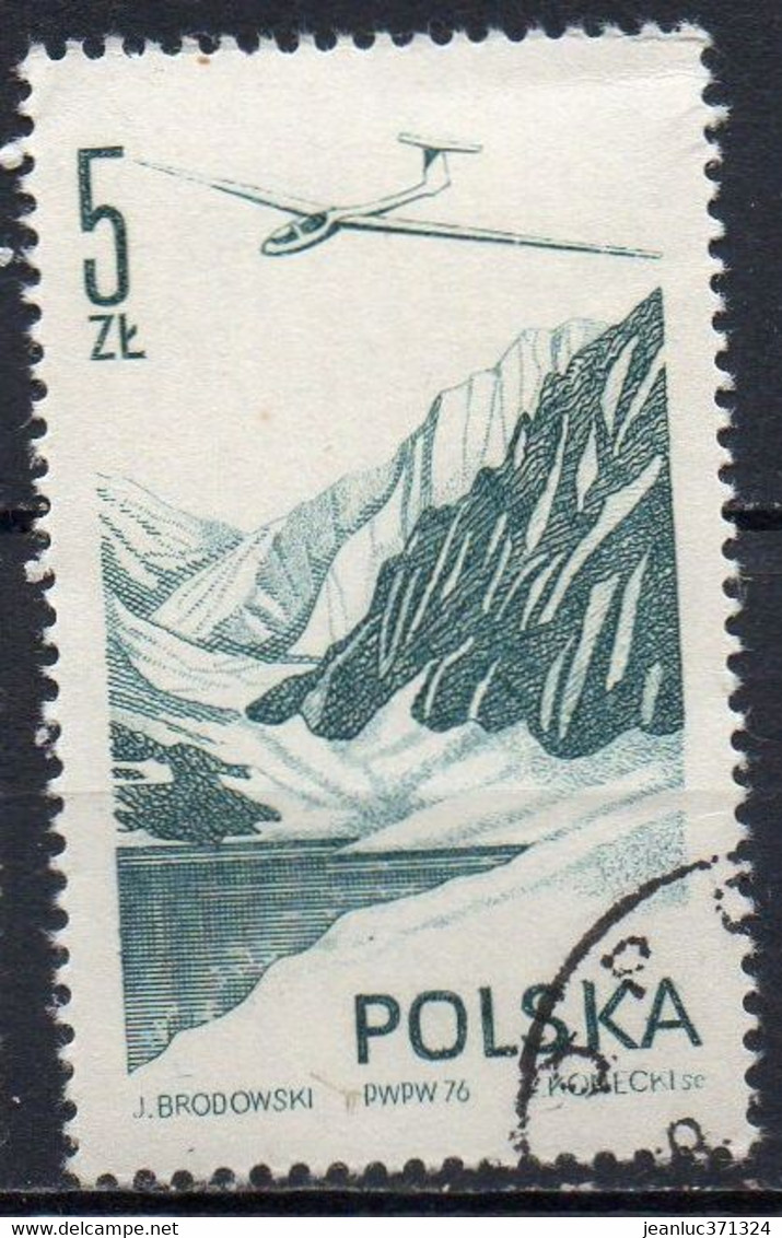 POLOGNE N° PA 55 O YT 1976 Aéronautique (Planeur Jantar) - Used Stamps