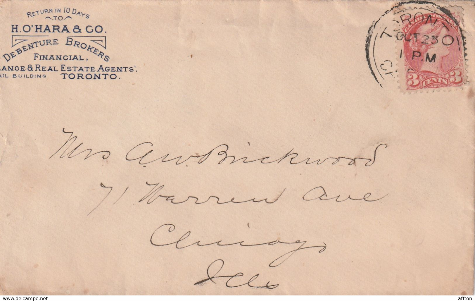 Canada Old Cover Mailed - Lettres & Documents