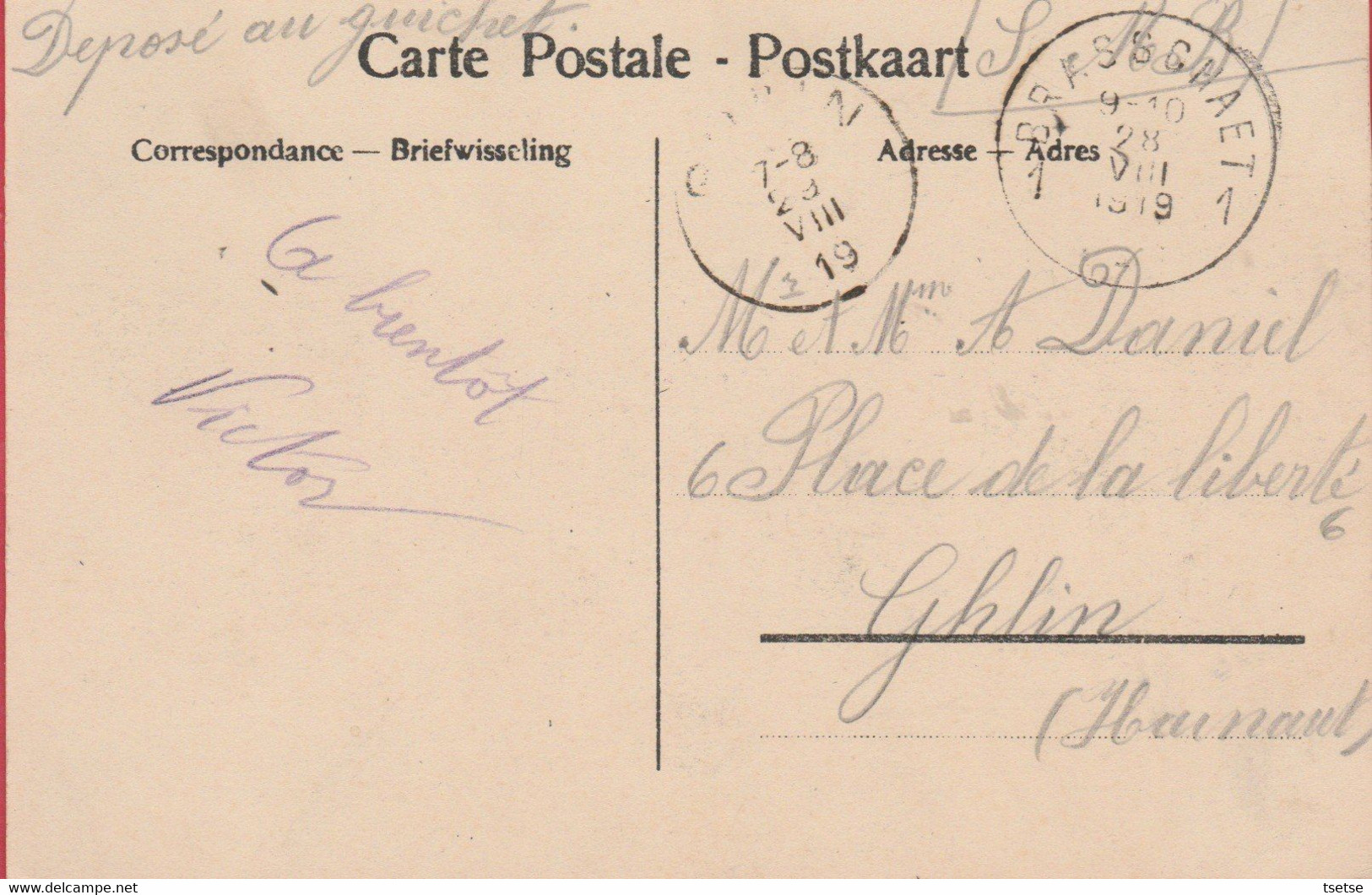 Brasschaet-Polygone - Lance-bombes - 1919 ( Verso Zien ) - Brasschaat