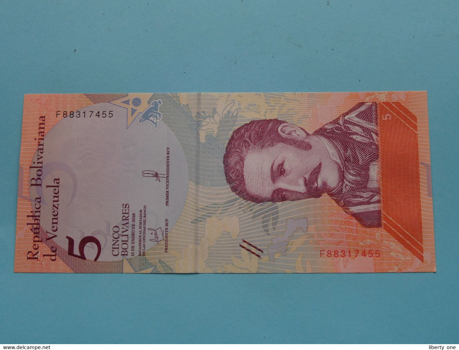 5 - Cinco Bolivares 15-01-2018 > Republica Bolivariana De Venezuela ( For Grade, Please See Photo ) ! - Venezuela