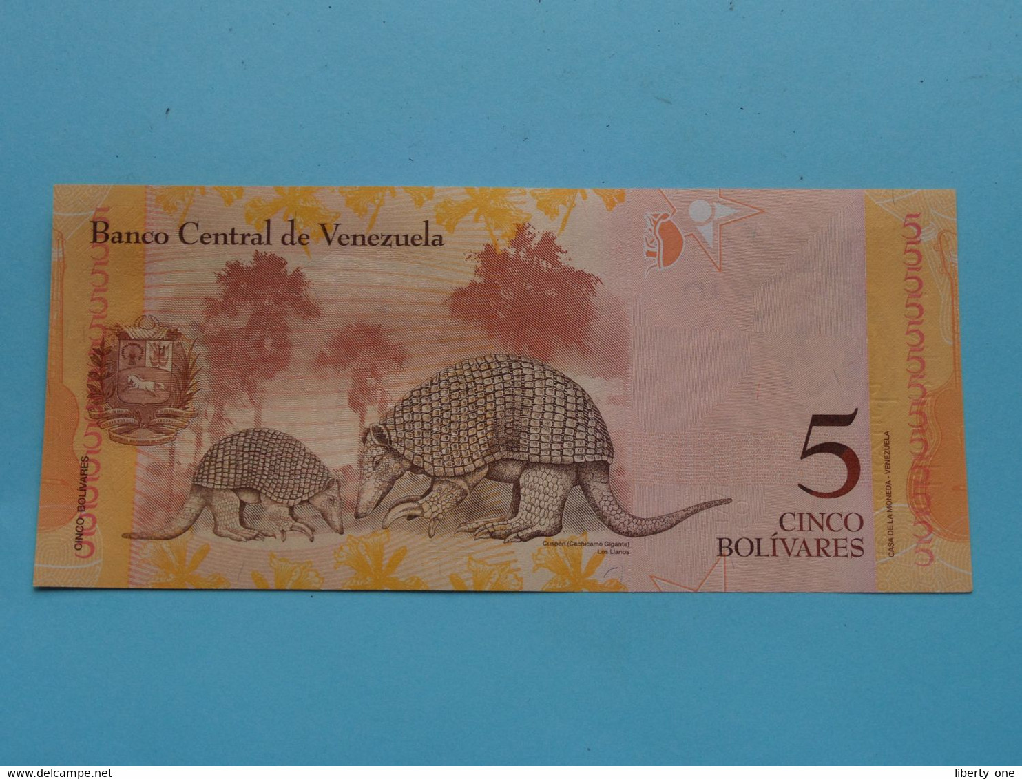 5 - Cinco Bolivares 19-08-2014 > Republica Bolivariana De Venezuela ( For Grade, Please See Photo ) ! - Venezuela