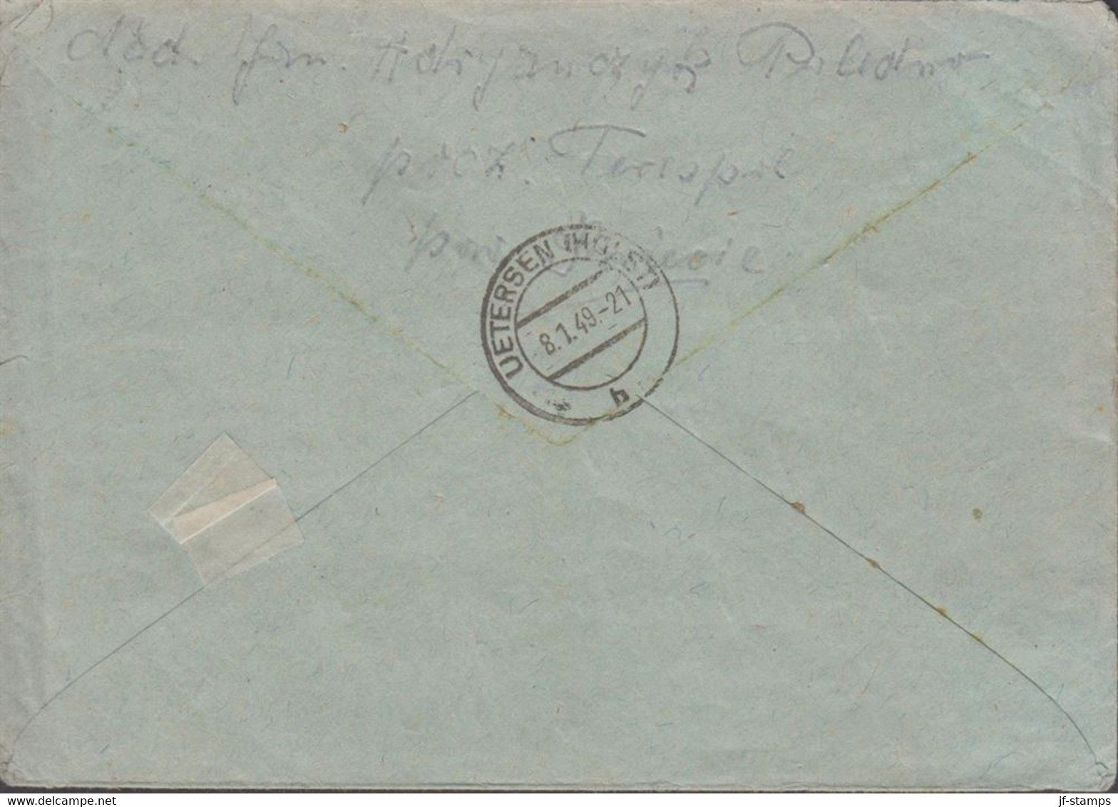 1949. POLSKA.  2 Ex 15 Zl Torun Philately Congres On Cover To Deutschland Cancelled TERESPOL ... (Michel 503) - JF432088 - Government In Exile In London