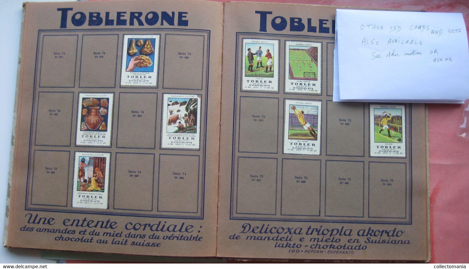 More Than 70 Poster Stamp Glued Vignettes Sluitzegels Reklame Marken IDO  Kunsttaal Album PUB TOBLERONE Schokolade RARE - Esperanto