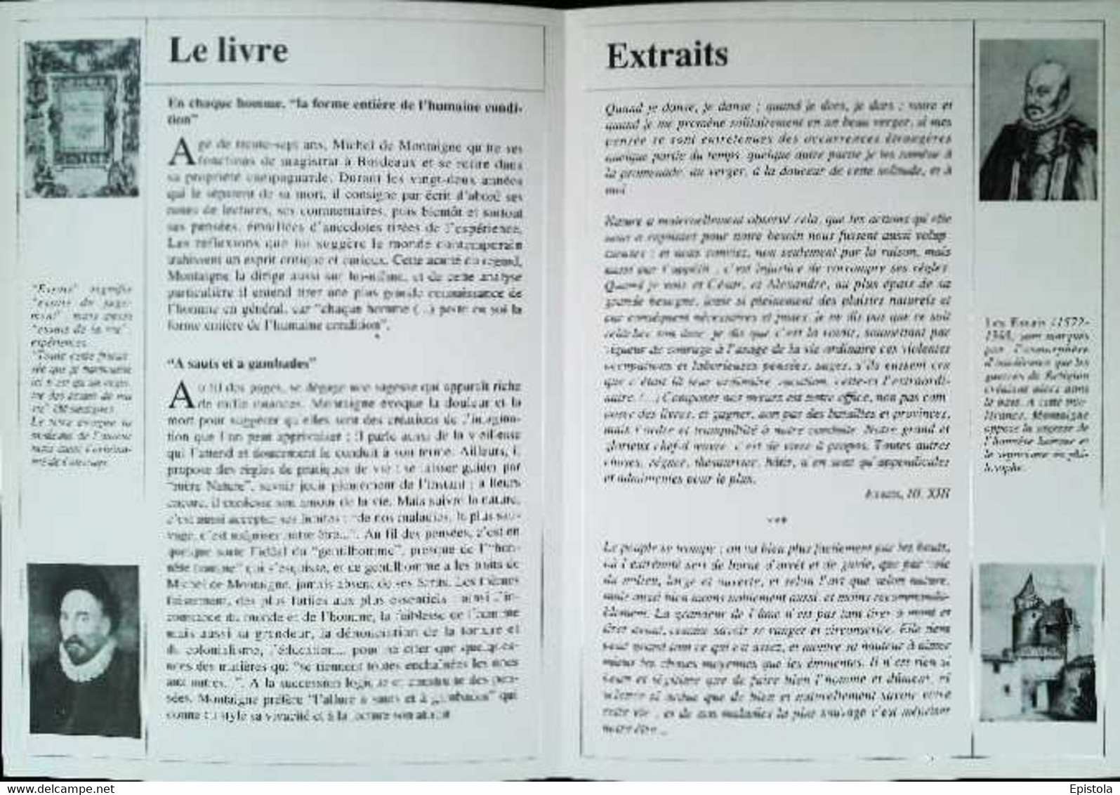 ► CPSM Fiche Litterature Michel Eyquem De Montaigne Les Essais Visite De La Reine  Saba Au Roi Salomon P Della Francesc - Didactische Kaarten