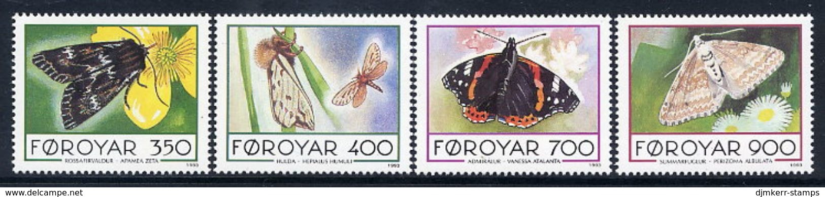 FAROE ISLANDS 1993 Butterflies  MNH / **.  Michel 252-55 - Féroé (Iles)