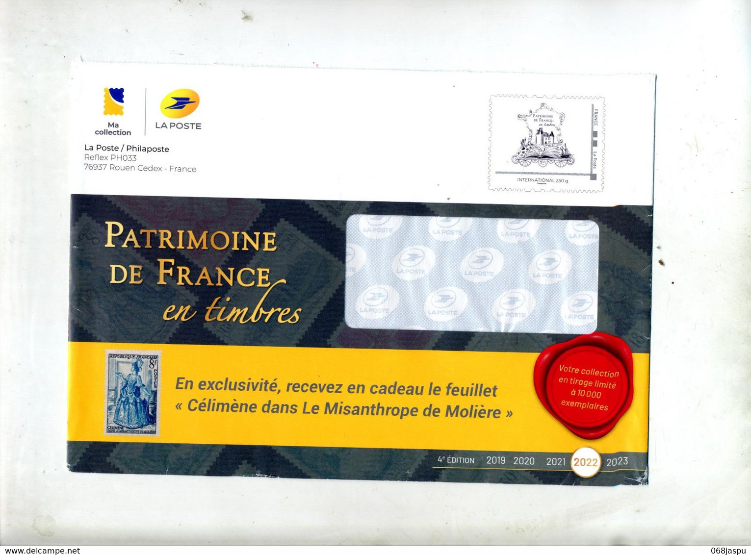 Pap Patrimoine La Poste + Enveloppe Reponse T - PAP : Bijwerking /Beaujard