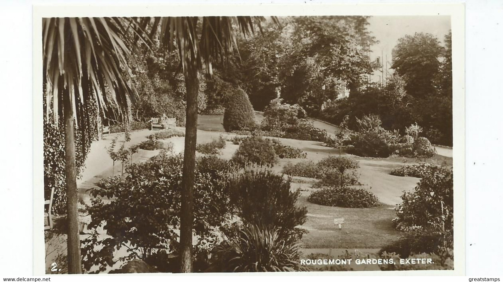 Postcard Devon Rp Exeter Rougemont Gardens Unused - Exeter