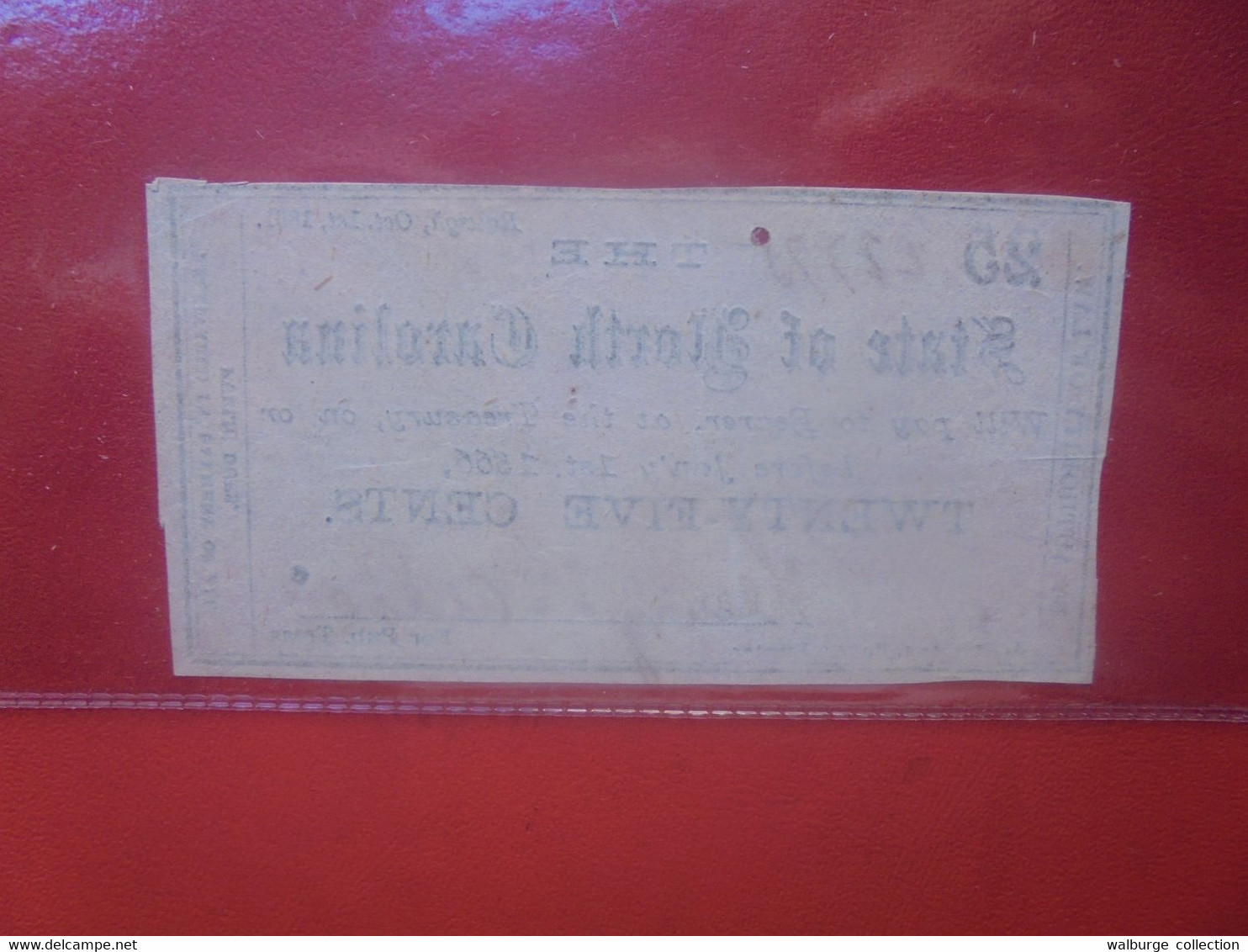 ETATS-UNIS-NORTH CAROLINA 25 Cents 1861 Circuler(L.8) - North Carolina