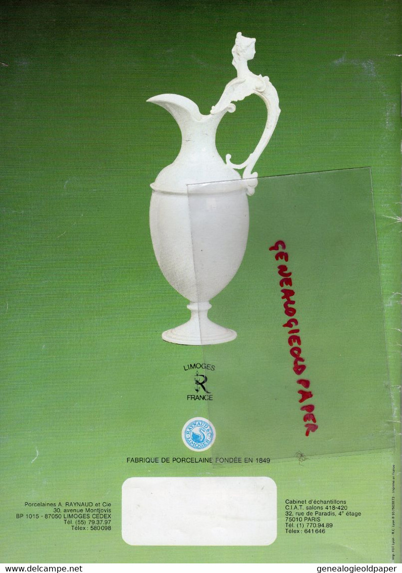 87- LIMOGES- RARE CATALOGUE PORCELAINE PORCELAINES RAYNAUD - SAKAI- 1984 - Limousin