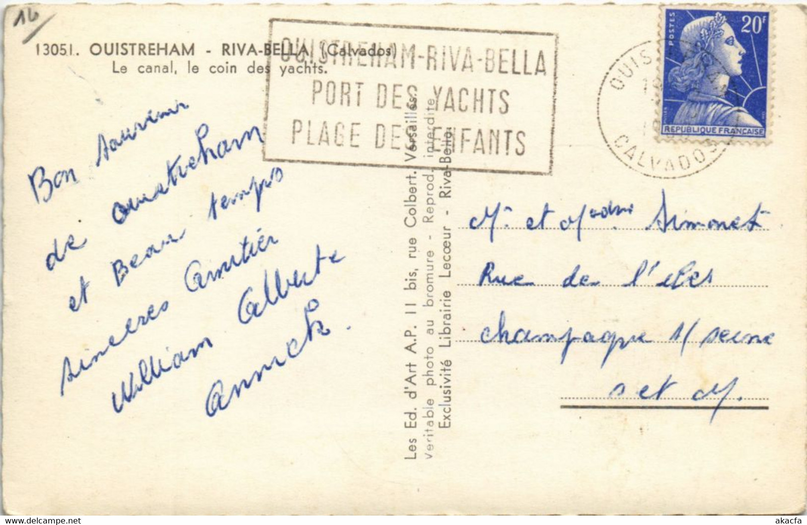 CPA OUISTREHAM RIVA-BELLA - Le Canal - Le Coin Des Yachts (1228977) - Ouistreham