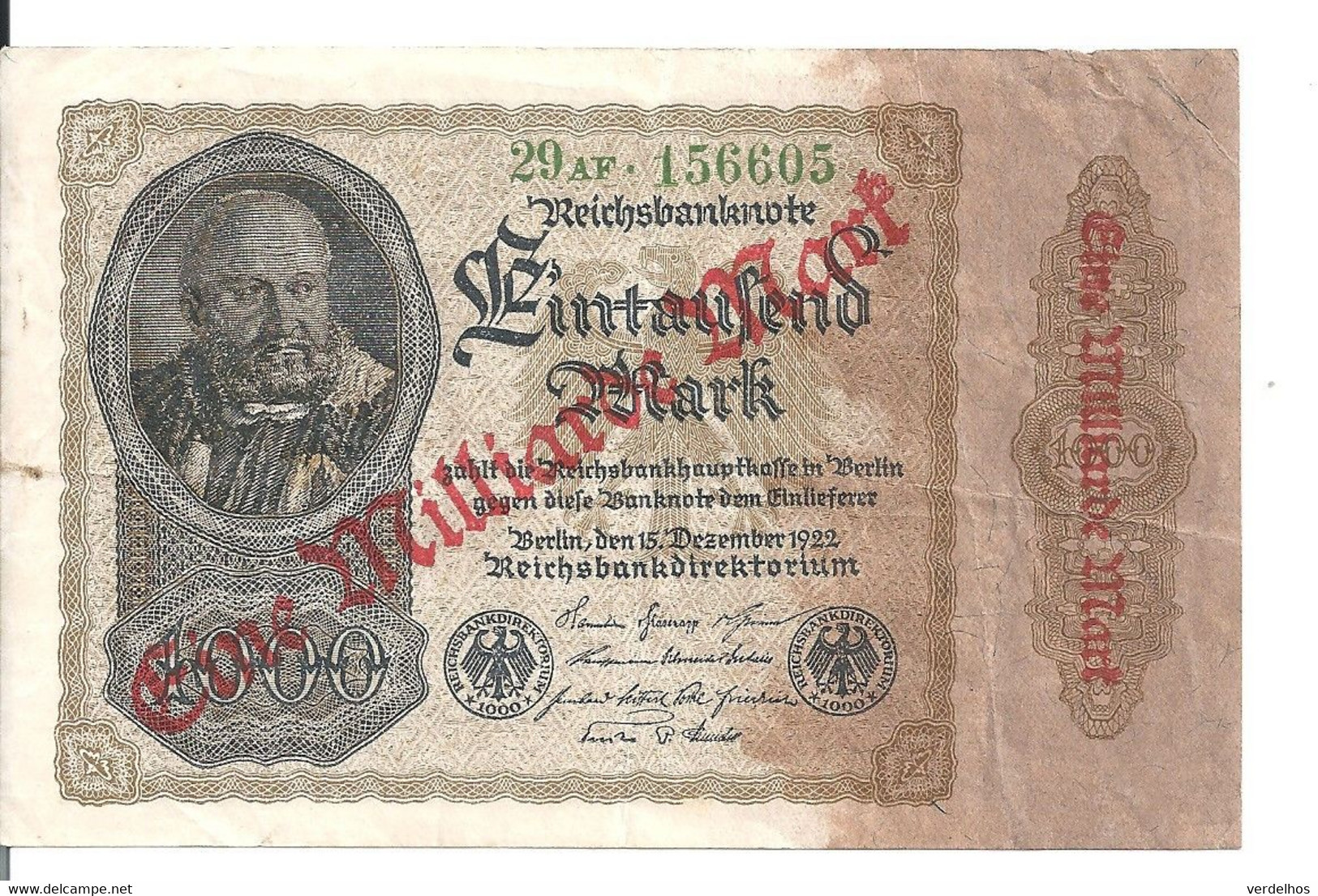 ALLEMAGNE 1 MILLIARD MARK 1923 VF P 113 - 5 Millionen Mark