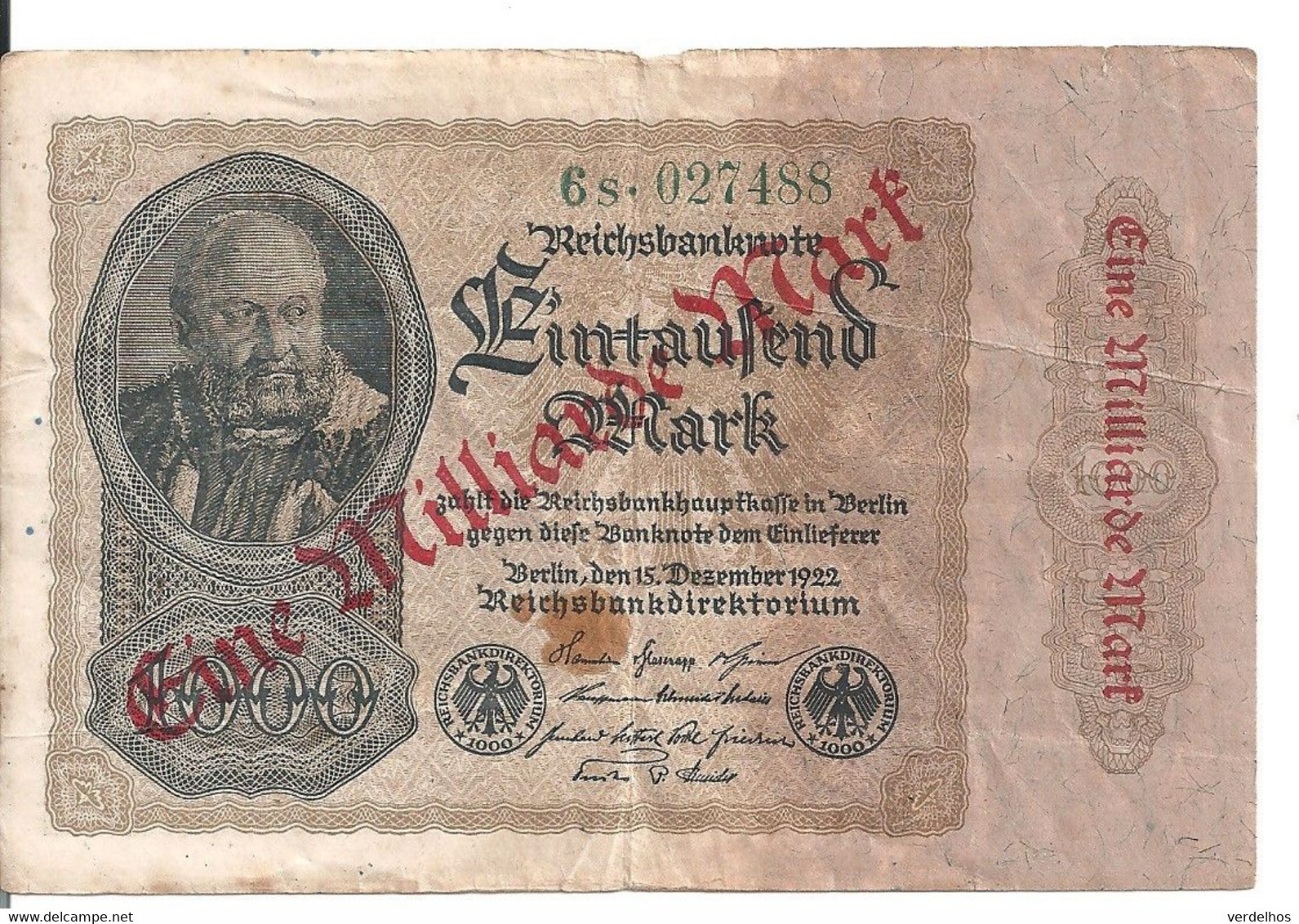 ALLEMAGNE 1 MILLIARD MARK 1923 VF P 113 - 5 Millionen Mark