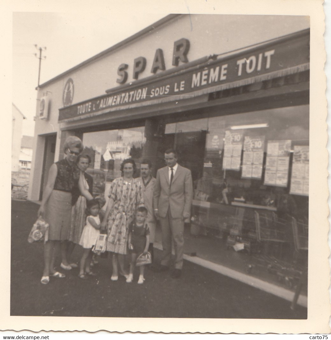 Commerce - Magasin - Photographie - Publicité Spar Coré Quimper - Cachet Spar Cornouaille Pont L'Abbé 29 - Winkels