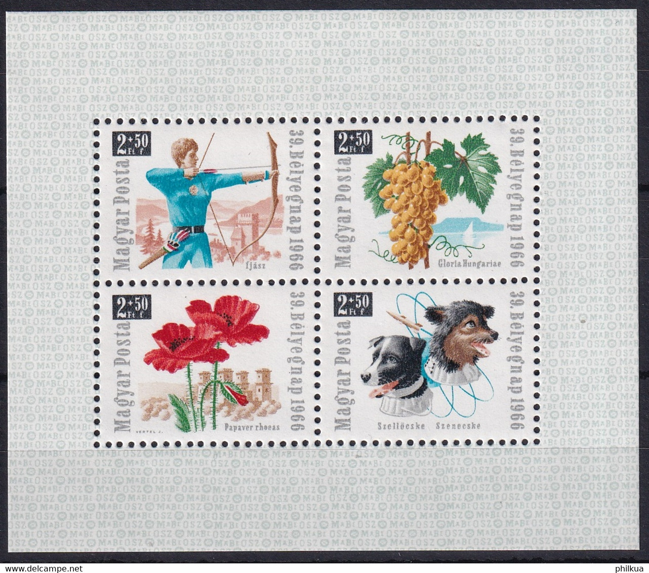 MiNr. Block 55 Ungarn 1966, 16. Sept. Tag Der Briefmarke - Postfrisch/**/MNH - Journée Du Timbre