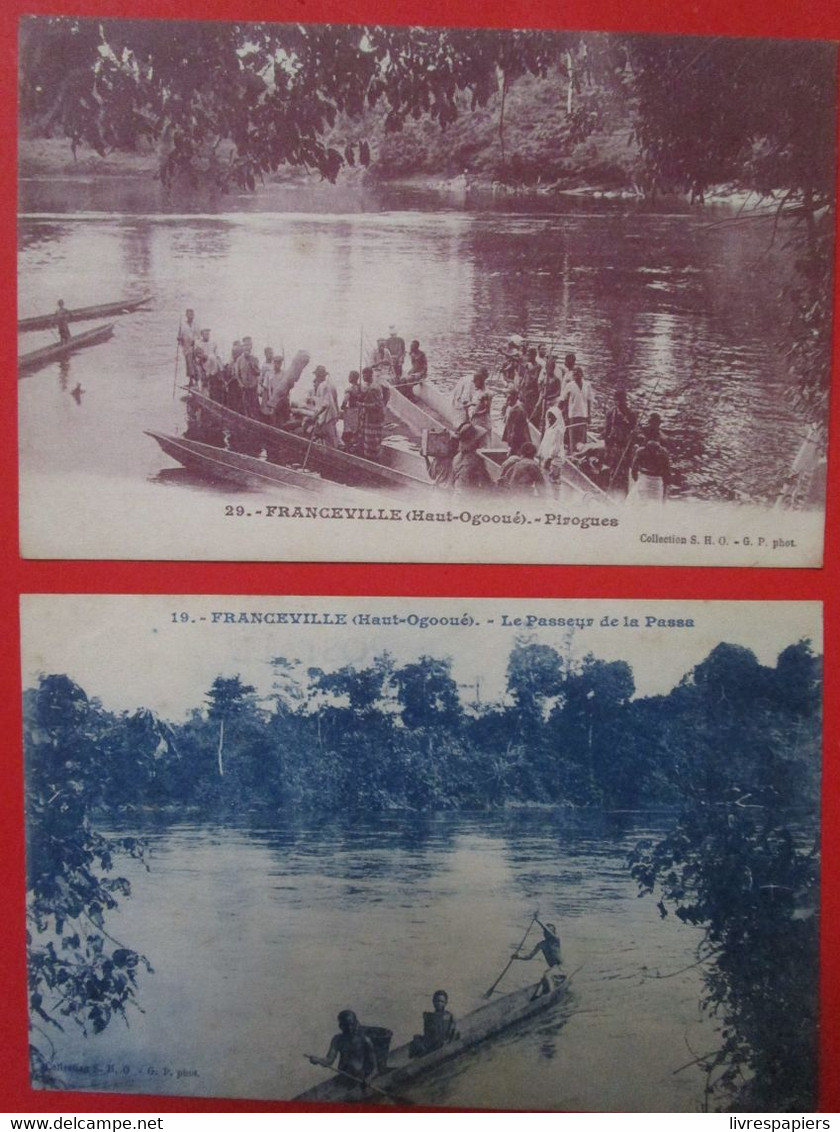 Gabon Lot 2 Cpa Franceville Haut Ogooue Pirogues - Gabón