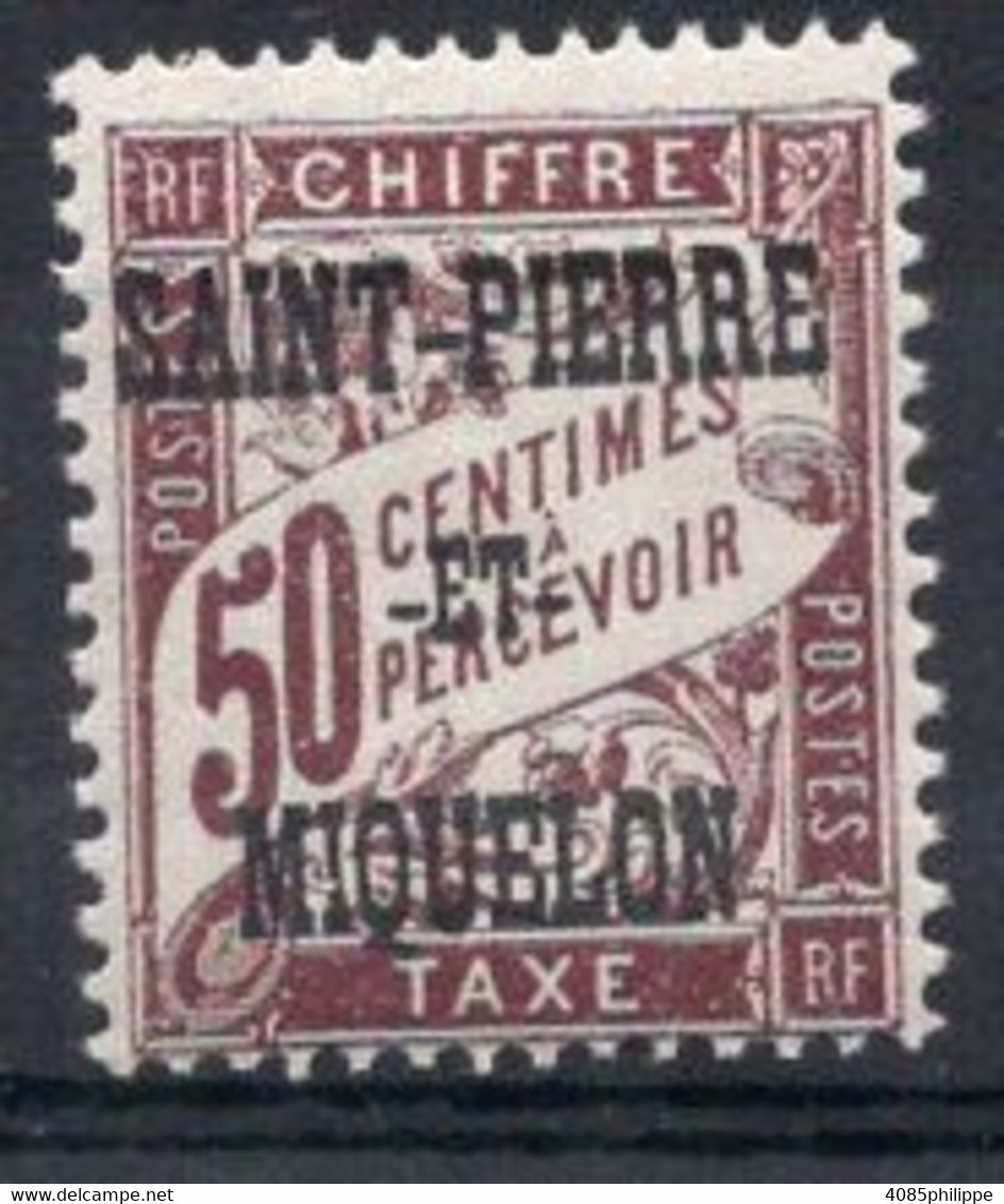 Saint PIERRE & MIQUELON Timbre Taxe N°16* Neuf Charnière TB Cote 3.25€ - Postage Due