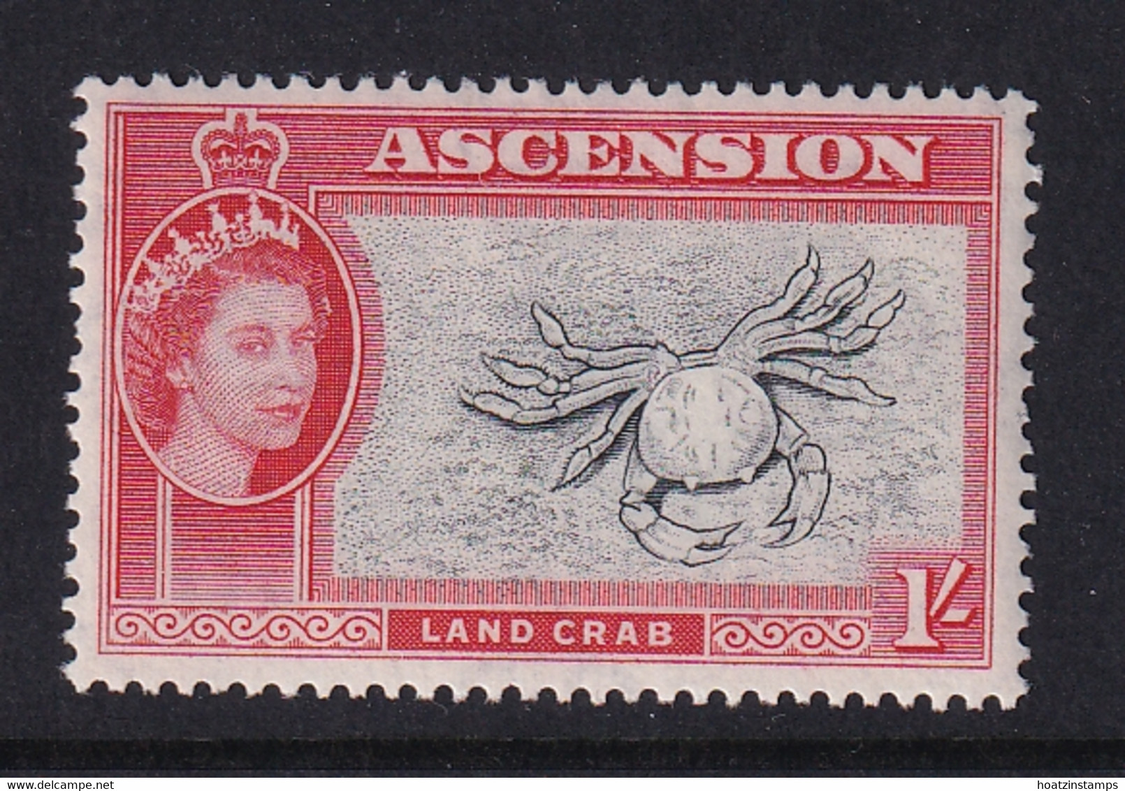 Ascension: 1956   QE II - Pictorial    SG66    1/-    MH - Ascension (Ile De L')