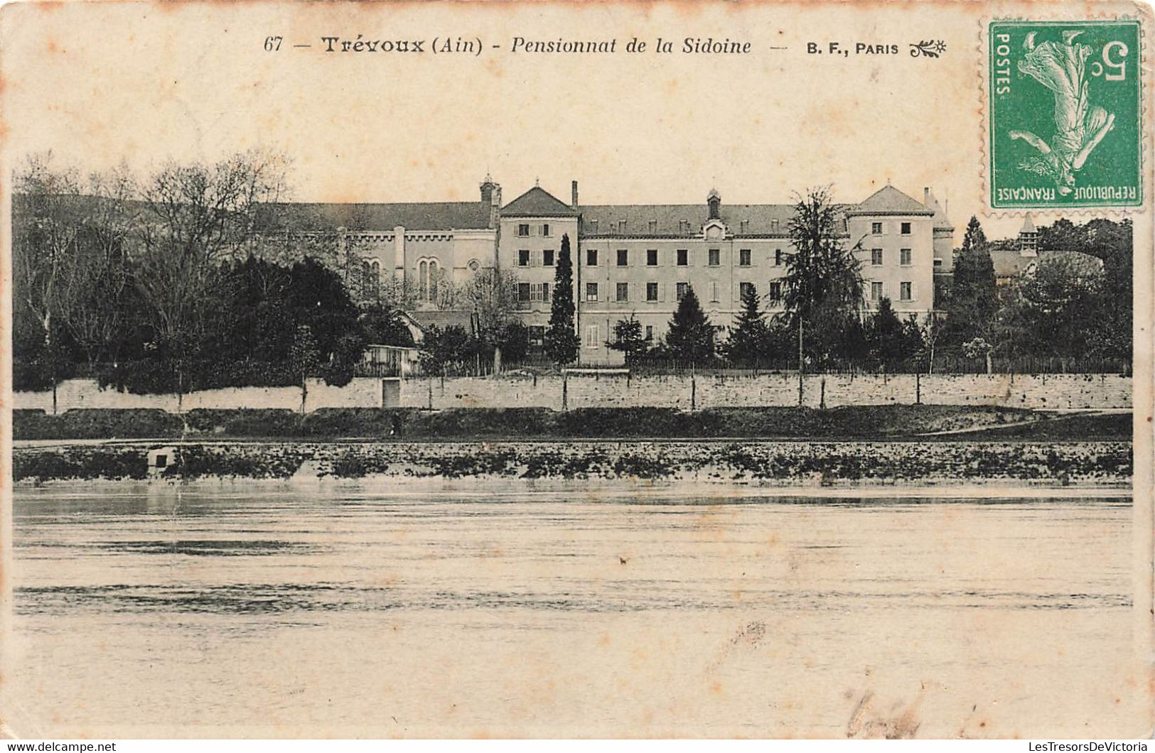 CPA Trévoux - Pensionnat De La Sidoine - B F Paris - Oblitération Ambulant De Lyon à Macon - 1912 - Trévoux