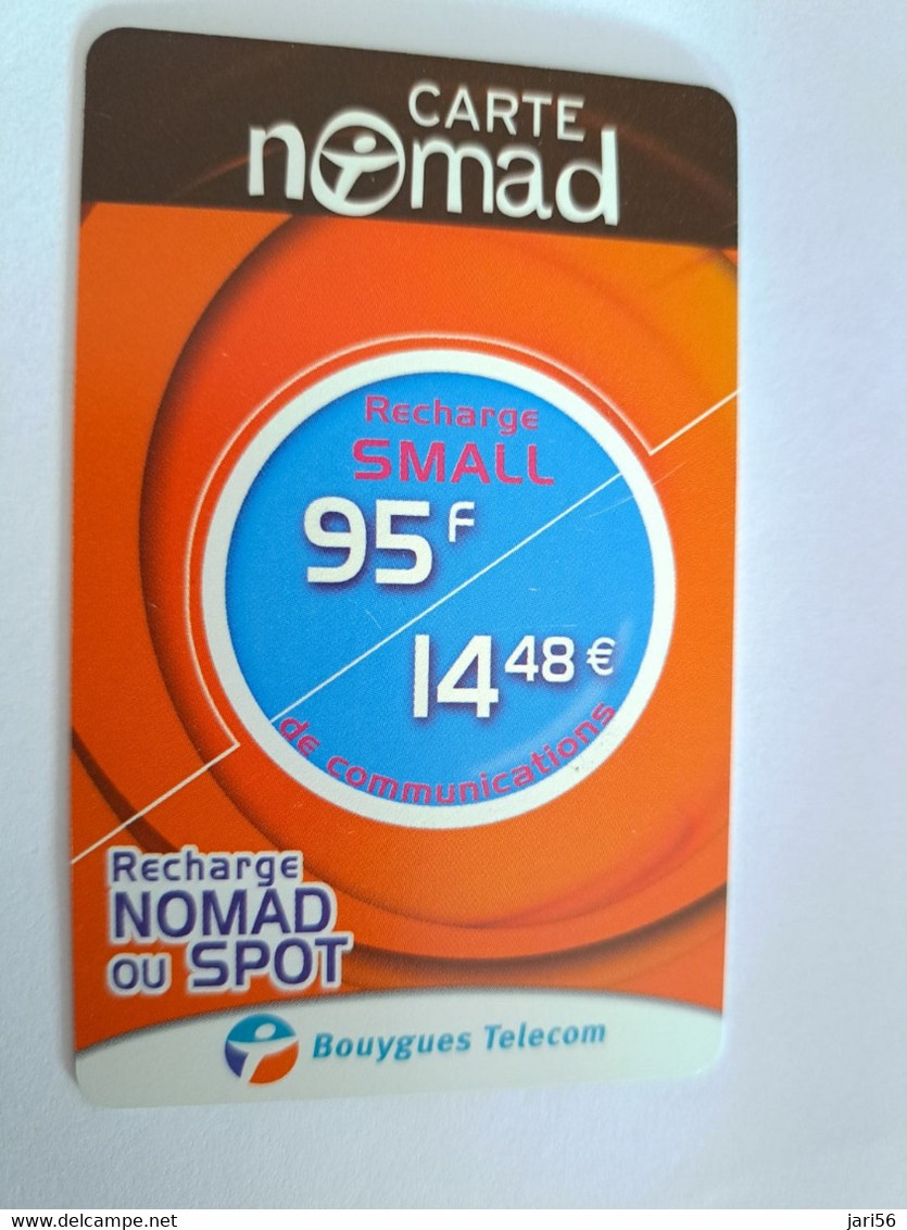 FRANCE/FRANKRIJK  NOMAD CARTE  SMALL NOMAD OU SPOT    95FR  PREPAID  USED    ** 10653** - Mobicartes: Móviles/SIM)