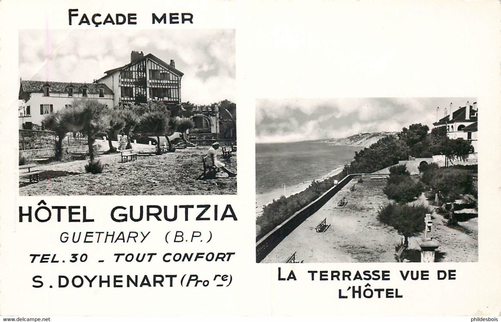 PYRENEES ATLANTIQUES  GUETHARY  Hotel Gurutzia ( Cpsm ) - Guethary