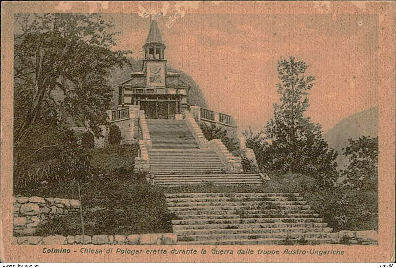 SLOVENIA - TOLMIN / TOLMINO - CHIESA DI POLOGAR ERETTA DURANTE LA GUERRA DALLE TRUPPE AUSTRO UNGARICHE - 1937 (14227) - Slovenia