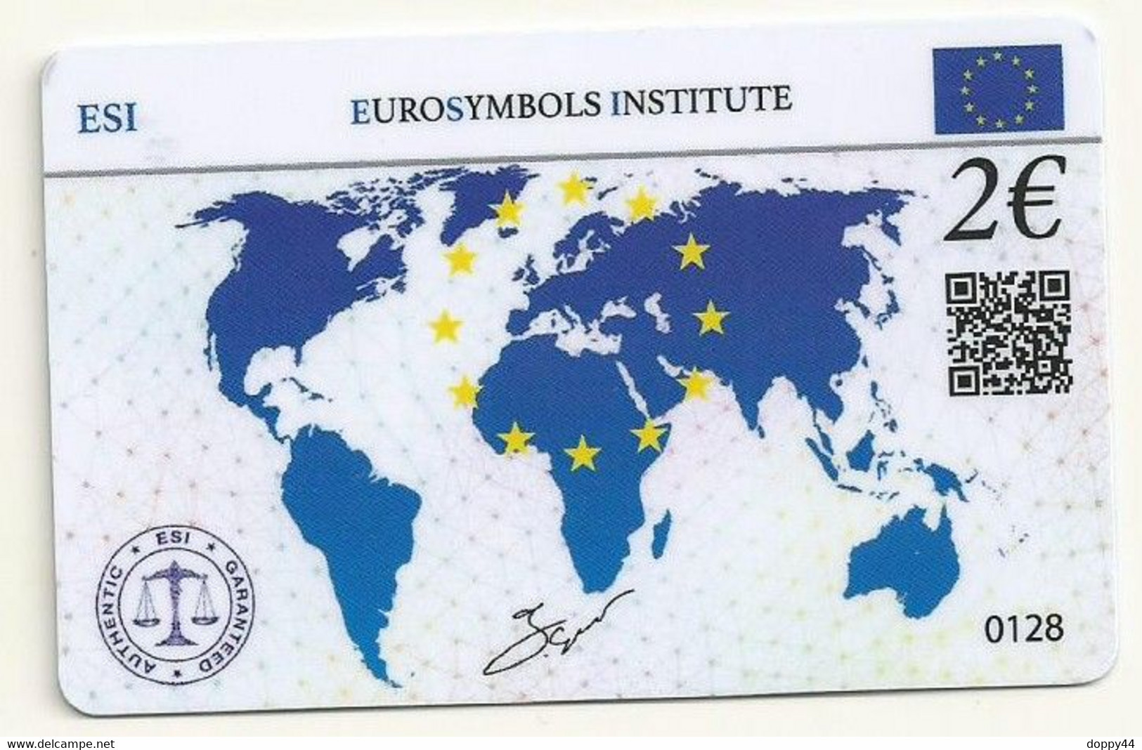 CARTE DE COLLECTION SANS PIECE ITALIE EUROSYMBOLS INSTITUTE ESI ID CARD MILLESIME 2022. - Italien