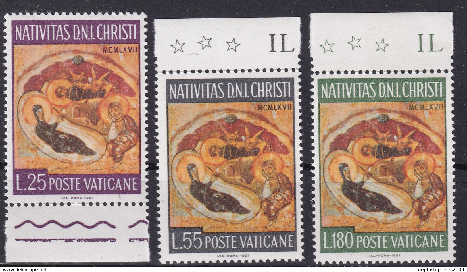 VATICANE 1967 - MNH - Mi 533-535 - Unused Stamps
