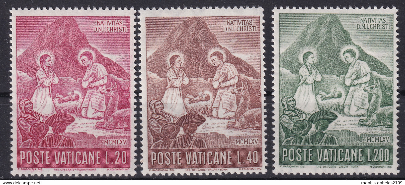 VATICANE 1965 - MNH - Mi 487-489 - Neufs