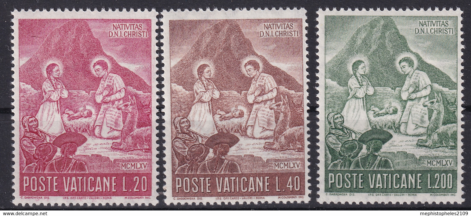 VATICANE 1965 - MNH - Mi 487-489 - Unused Stamps