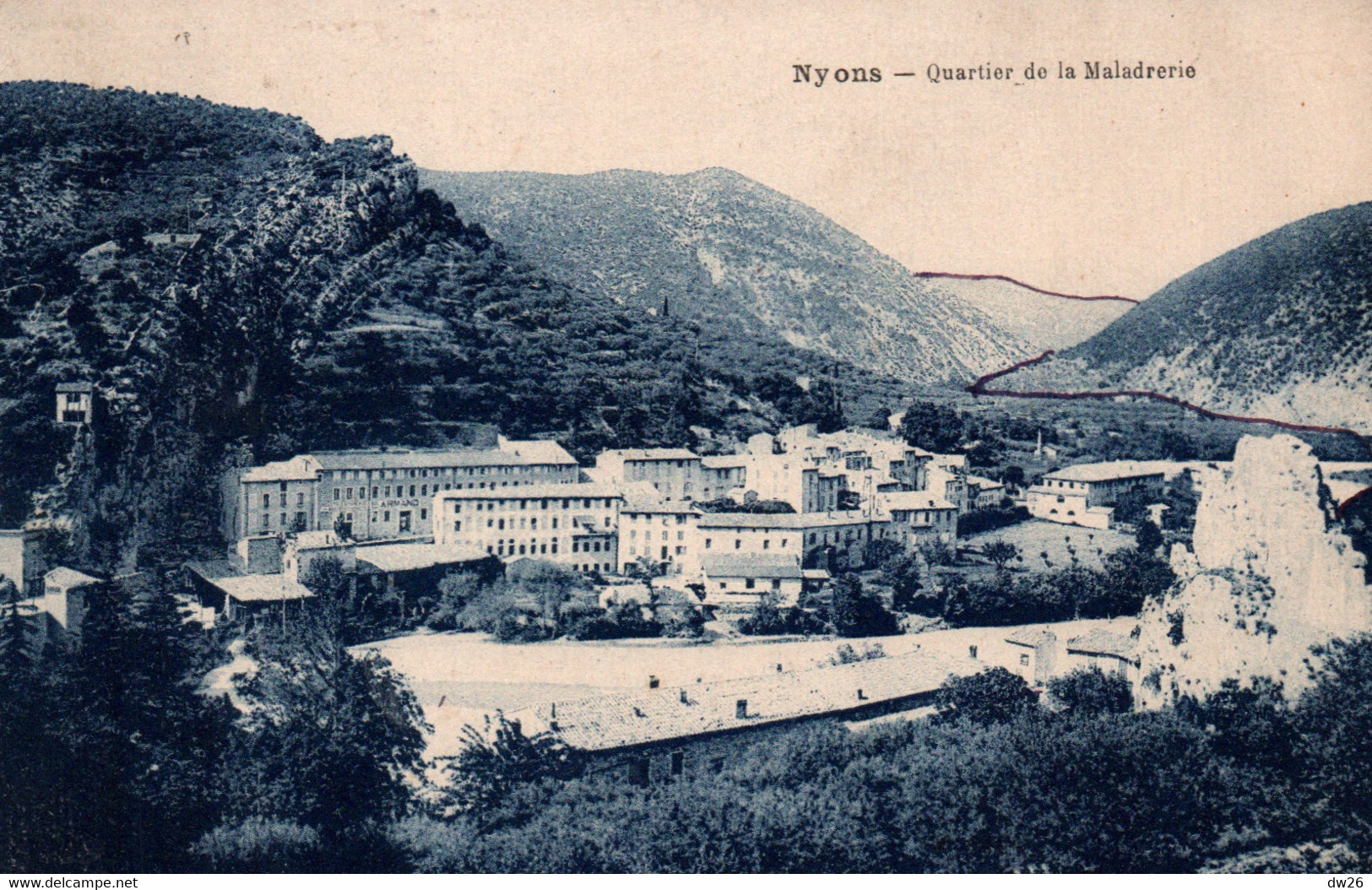 Nyons (Drôme) Vue Générale Sur Le Quartier De La Maladrerie - Photo Thiriat - Carte De 1928 - Nyons