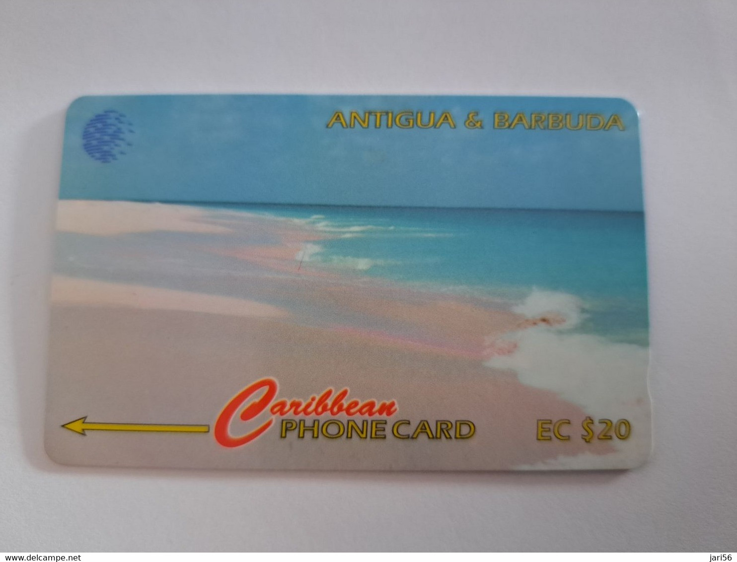 ANTIGUA & BARBUDA $ 20  BARBUDA PINK SAND BEACH          ANT-17C  CONTROL NR: 17CATC      NEW C&W LOGO **10686** - Antigua En Barbuda