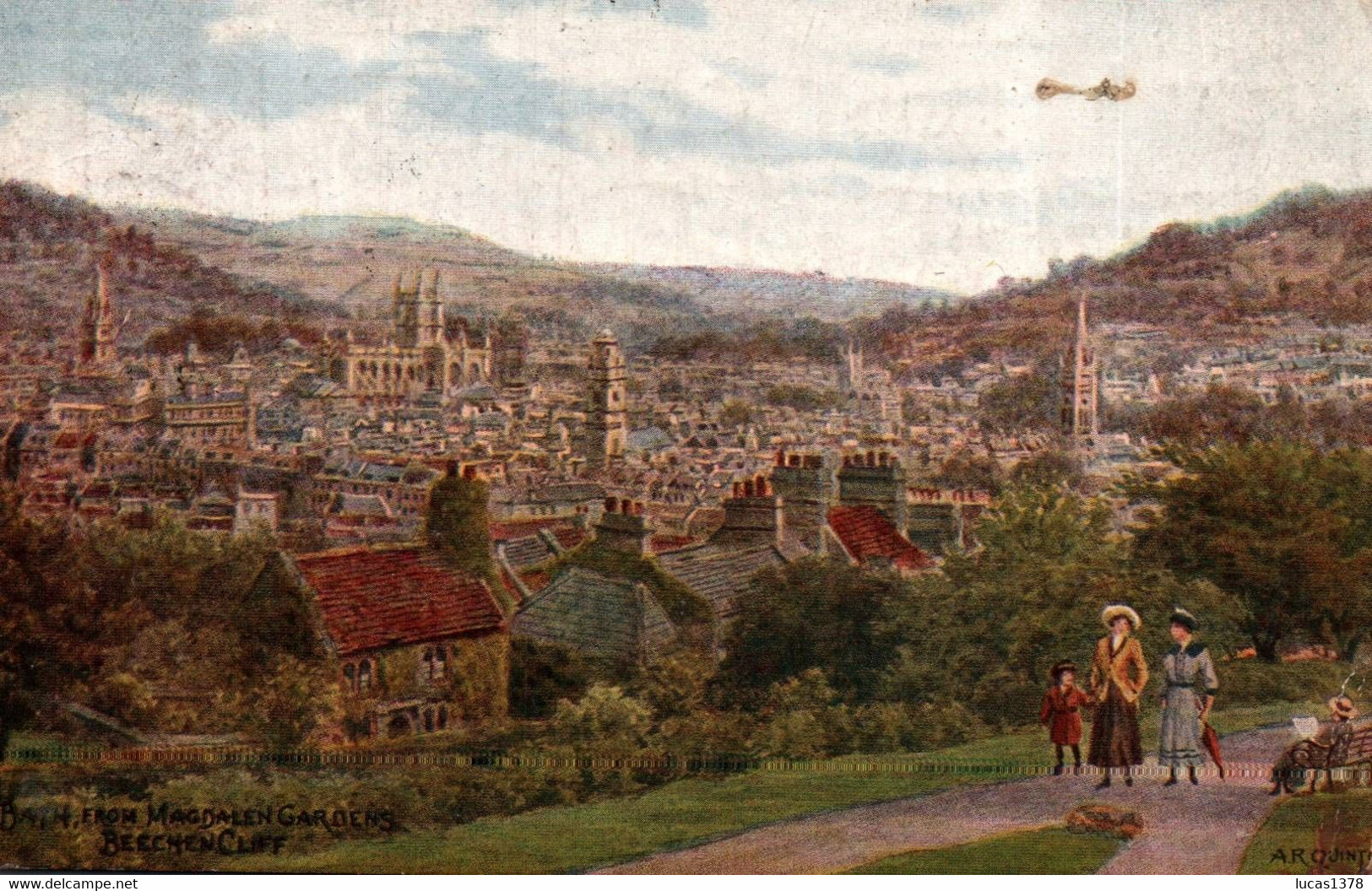 BATH FROM MAGDALEN GARDENS BEECHENCLIFF, CPA 1922 - Bath