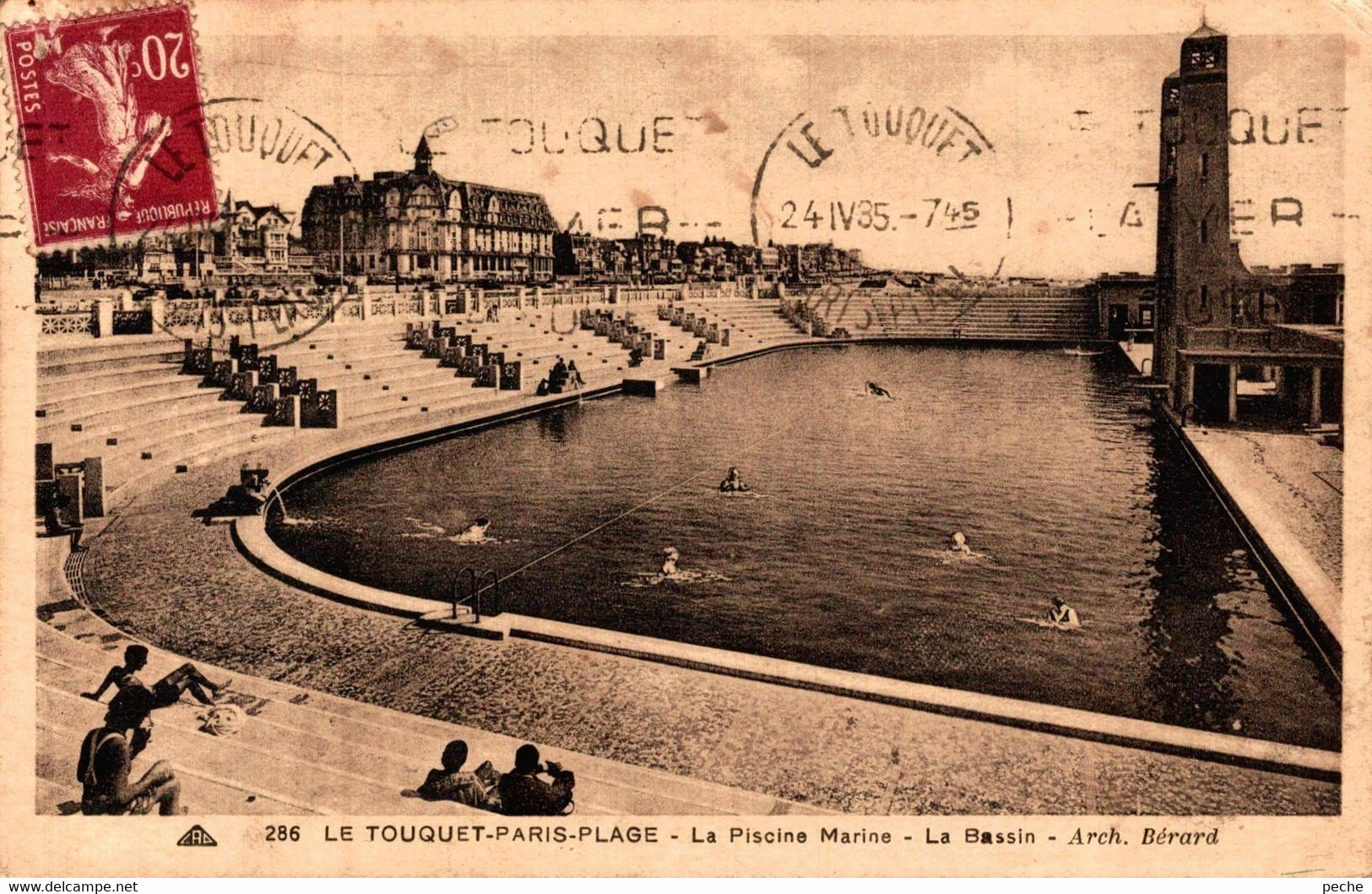 N°95183 -cpa Le Touquet Paris Plage -la Piscine Marine- - Natation