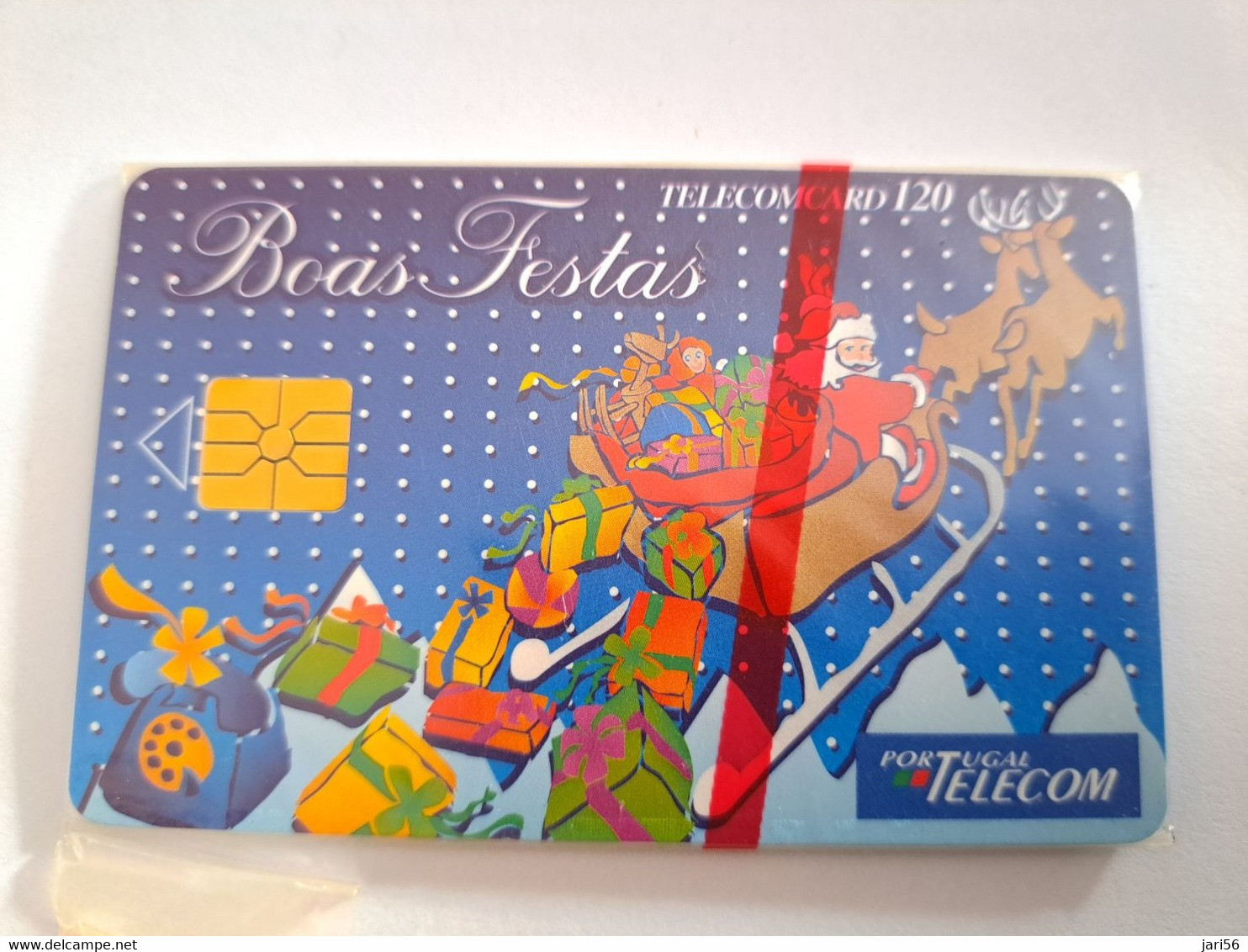 PORTUGAL   CHIPCARD 120 UNITS / SANTA CLAUS /RENDEERS BOAS FESTAS       MINT IN WRAPPER      **10692** - Portugal