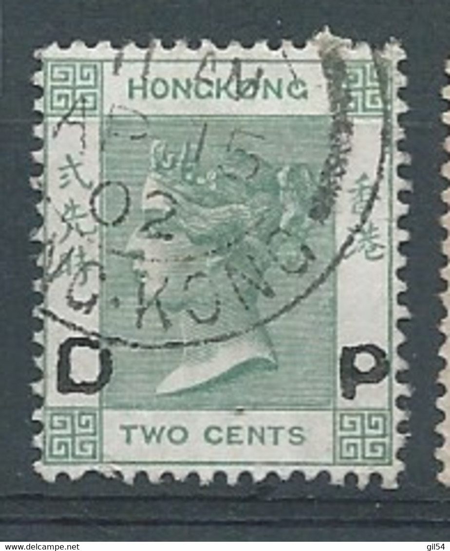 1900. HONG KONG. Victoria TWO CENTS. Overprinted D P  -  AVA 31501 - Used Stamps