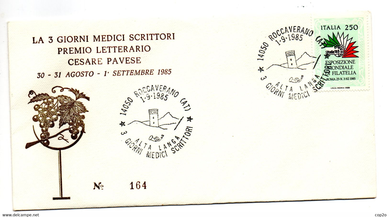 1-9-1985 La 3 Giorni Medici Scrittori- Roccaverano (AT) - 1981-90: Storia Postale