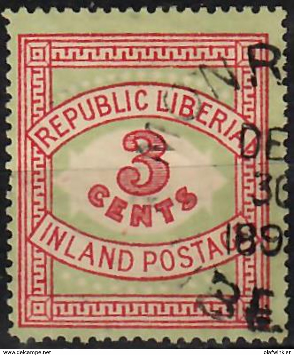 1897 Definitive Number "Inland Postage" Sc 64 / SG 156 / YT 50 / Mi 54 II Used / Oblitéré / Gestempelt [mu] - Liberia