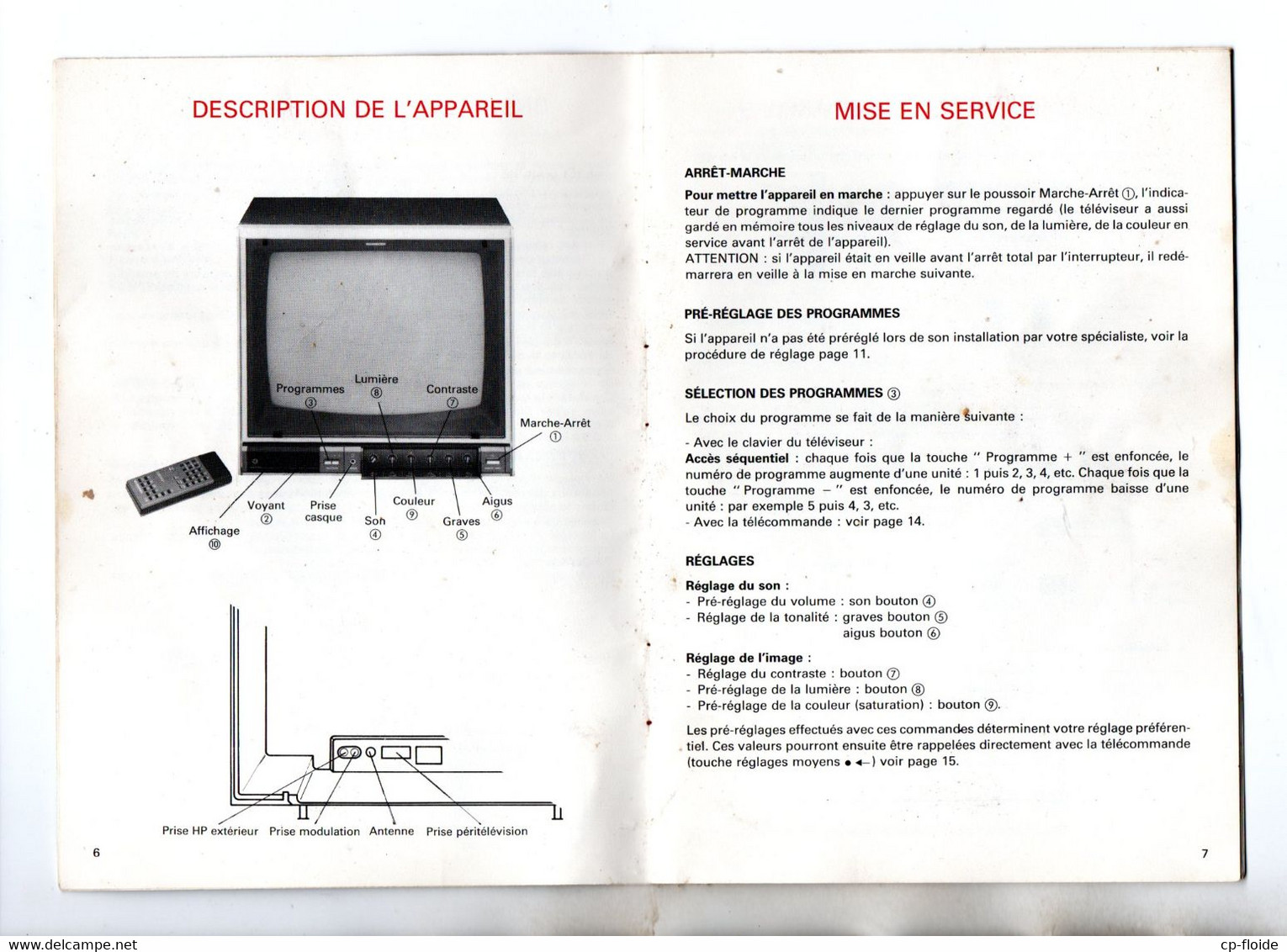 NOTICE D'EMPLOI . SCHNEIDER . TÉLÉVISION . " ASPIN 40 " - Réf. N°770F - - Audio-video