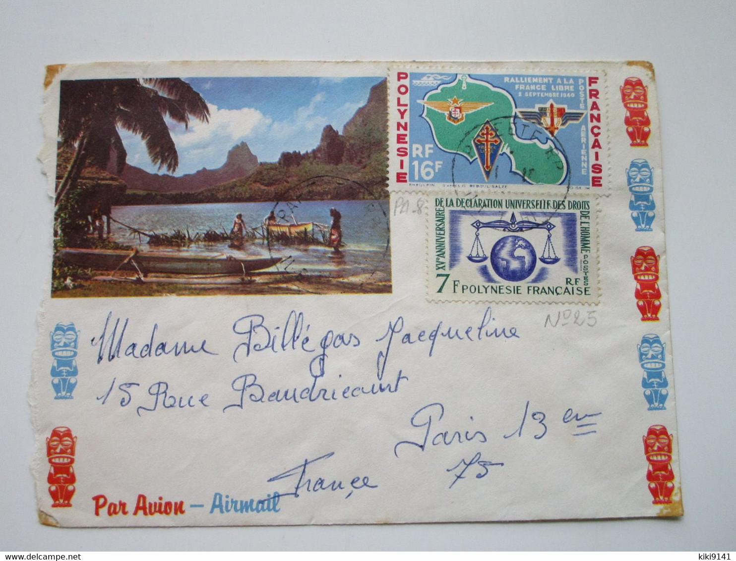 Enveloppe Timbrée à Destination De Paris - Y & T N°25 Et PA8 - Briefe U. Dokumente